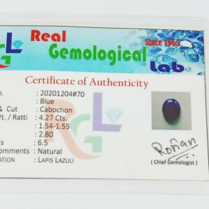 Abhimantrit Lapis Lazuli (Lazward) Stone & Certified - 4 Carat - Image 2