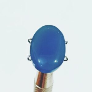 Abhimantrit Natural Blue Onyx (Oval Shape) & Lab Certified - 7.8 Carat - Image 1