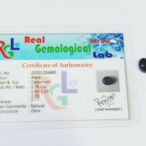 Abhimantrit Natural Black Onyx (Oval Shape) & Lab Certified - 2.7 Carat - Image 3