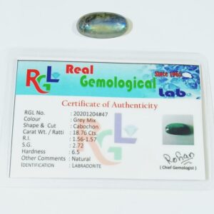 Natural Labradorite Stone Lab-Certified & Abhimantrit 18.76 carat - Image 2