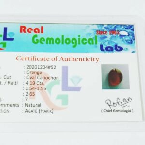 Abhimantrit Hakik (Agate) Stone & Lab Certified 4.19 Carat - Image 2