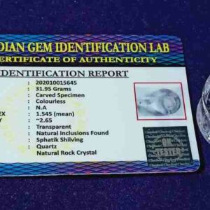 Abhimantrit Indian Sphatik Shivling - 31 Gram & Lab-Certified - Image 5