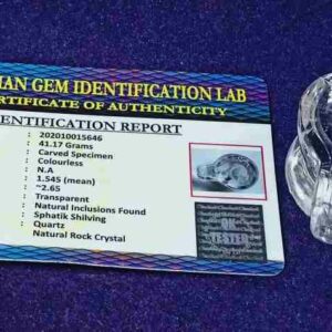 Abhimantrit Indian Sphatik Shivling - 41 Gram & Lab- Certified - Image 4