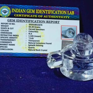 Abhimantrit Indian Sphatik Shivling - 63 Gram & Lab- Certified - Image 5