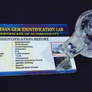 Abhimantrit Indian Sphatik Shivling - 79 Gram & Lab- Certified - Image 2