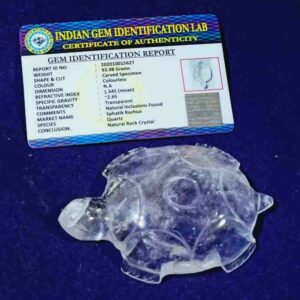 Abhimantrit Indian Sphatik Kachua (Tortoise) & Lab Certified - 93 Gram - Image 1