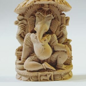 Lab- Certified Wooden Ganesh ji Murti (Idol) & Abhimantrit 25 Gram - Image 1