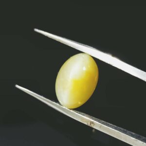 Certified Cat’s Eye Stone (Lehsunia) & Abhimantrit– 6.25 Carat - Image 3