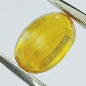 Yellow Sapphire (Pukhraj) Certified & Abhimantrit-7.25 Carat - Image 3