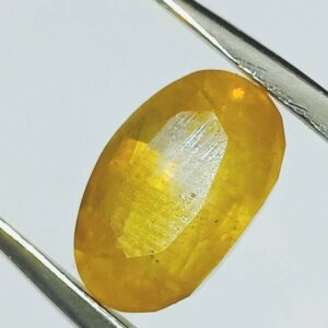 Yellow Sapphire (Pukhraj) Certified & Abhimantrit-7.25 Carat - Image 7
