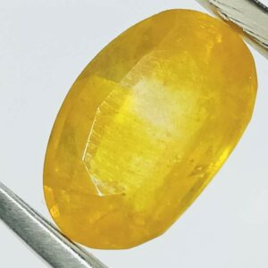 Yellow Sapphire (Pukhraj) Certified & Abhimantrit-7.25 Carat - Image 4