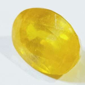 Yellow Sapphire (Pukhraj) Certified & Abhimantrit-7.25 Carat - Image 1