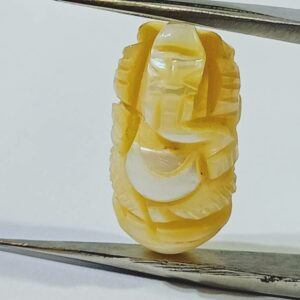 Lab-Certified Lord Ganesha carved  Moti (Pearl) & Abhimantrit Carat 11.7 - Image 1