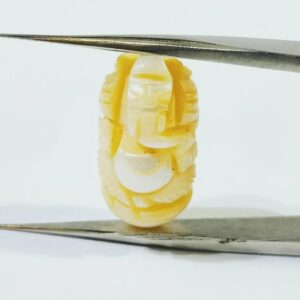 Lab-Certified Lord Ganesha carved  Moti (Pearl) & Abhimantrit Carat 11.7 - Image 3