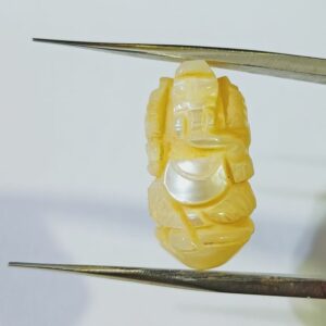 Lab-Certified Lord Ganesha carved  Moti (Pearl) & Abhimantrit Carat 11.7 - Image 4