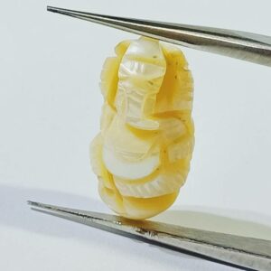 Abhimantrit Lord Ganesha carved  Moti (Pearl) & Lab-Certified Carat 9.7 - Image 4