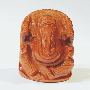 Ganesh Ji Idol-Gold Stone Lab-Certified & Abhimantrit 63 Gram - Image 1