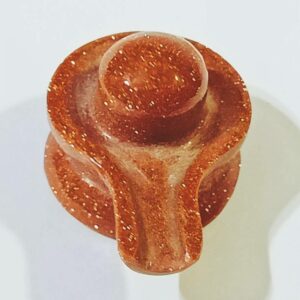 Gold Stone Shivling Lab -Certified & Abhimantrit 13.93 Gram - Image 1