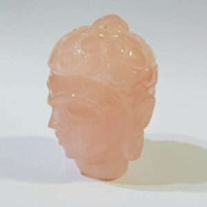 Rose quartz stone Buddha head 104 Grams Lab-Certified & Abhimantrit - Image 4