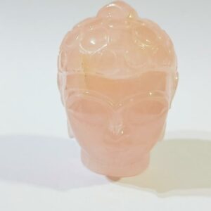 Rose quartz stone Buddha head 104 Grams Lab-Certified & Abhimantrit - Image 1
