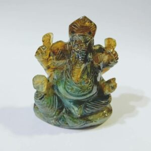 Abhimantrit Natural Labradorite Ganesh ji idol & Lab -Certified 72 Gram - Image 3