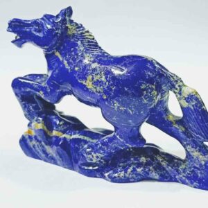 Natural Lapis lazuli Horse Murti (Statue) Certified Stone-148 Gram & Abhimantrit - Image 7