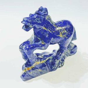 Natural Lapis lazuli Horse Murti (Statue) Certified Stone-148 Gram & Abhimantrit - Image 5