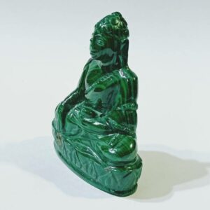 Abhimantrit Malachite Stone Lord Buddha Murti (idol) Lab-Certified 81 Gram - Image 4