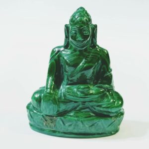 Abhimantrit Malachite Stone Lord Buddha Murti (idol) Lab-Certified 81 Gram - Image 1