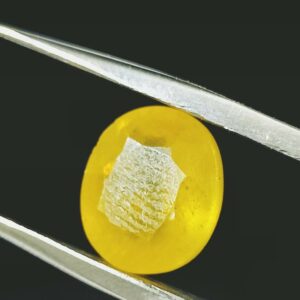 Certified Yellow Sapphire (Pukhraj) & Abhimantrit- 5.25 Carat - Image 3