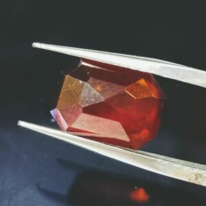 Abhimantrit Hessonite (Gomed) Square Shape Stone 6.25 Carat - Image 2
