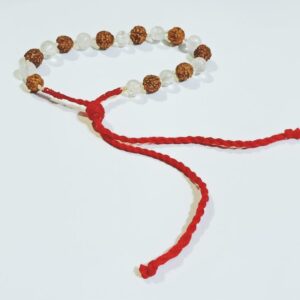 Abhimantrit Rudraksha & Indian sphatik Mix Bracelet - Image 4