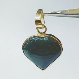 Natural Aventurine in silver locket & Lab -Certified  23 carats - Image 2