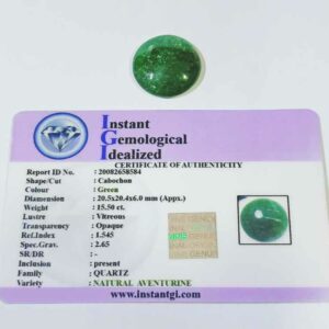 Aventurine Round shape Original & Abhimantrit 15.5 carats - Image 2