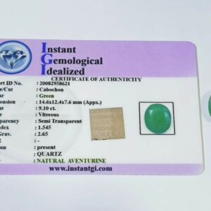 Abhimantrit Natural Aventurine & Lab -Certified 9 carats - Image 2