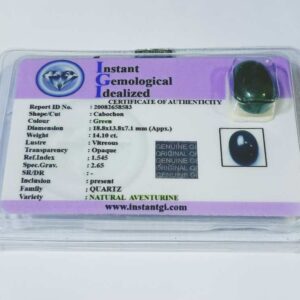 Natural Aventurine  Original & Lab -Certified  14 carat - Image 2