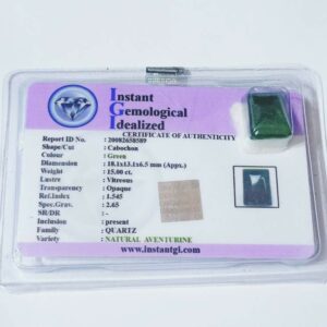 Lab -Certified Natural Aventurine square shape 15 carats - Image 3