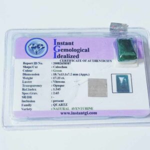 Lab -Certified Natural Aventurine square shape 17 carats - Image 3
