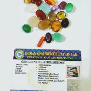 Abhimantrit Natural Nav Ratan Gemstone Set for Vastu Nivaran (20 Pieces of stones) & Lab- Certified - Image 6