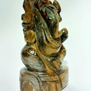 Abhimantrit Tiger's eye ganesh ji idol 136 Gram & Lab-Tested - Image 4