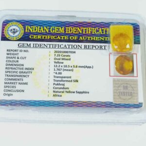 Abhimantrit Yellow Sapphire (Pukhraj) - 7.25 Carat - Image 2