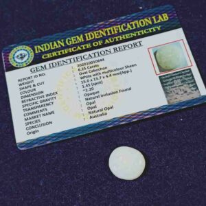 Fire Opal Stone, Certified & Abhimantrit 6.25 Carats with Origin tested - Image 6