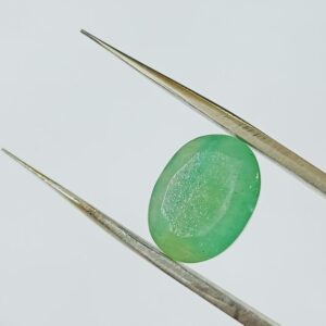 Lab Certified Panna Stone Oval shape - 7.25 Carat - Image 4