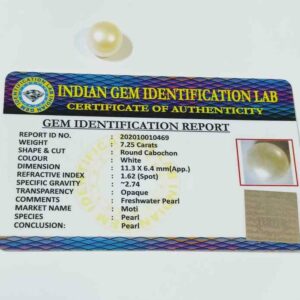 Abhimantrit Natural Pearl (Moti) Stone 7.25 Carat - Image 2