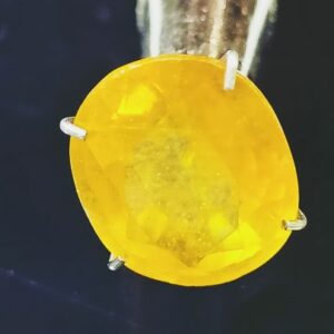 Natural Yellow Sapphire (Pukhraj) & Abhimantrit- 6.25 Carat - Image 4