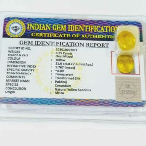 Natural Yellow Sapphire (Pukhraj) & Abhimantrit- 8.25 Carat - Image 2