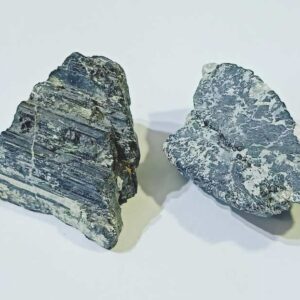 Natural Black Tourmaline 2 Pieces Raw Stone & Abhimantrit - Image 2