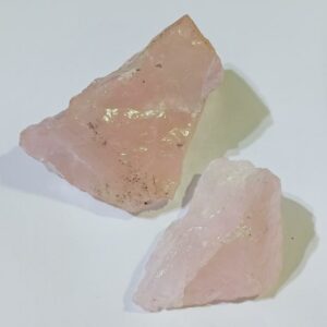 Rose Quartz 2 Pieces Natural & Abhimantrit Raw Stone - Image 2
