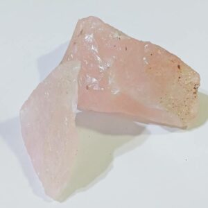 Rose Quartz 2 Pieces Natural & Abhimantrit Raw Stone - Image 3