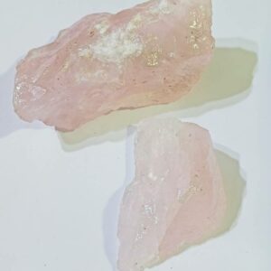 Rose Quartz 2 Pieces Natural & Abhimantrit Raw Stone - Image 4